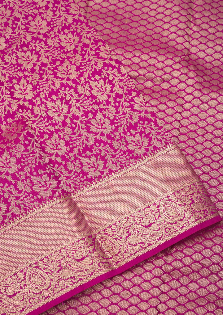 Purple Zariwork Pure Silk Saree