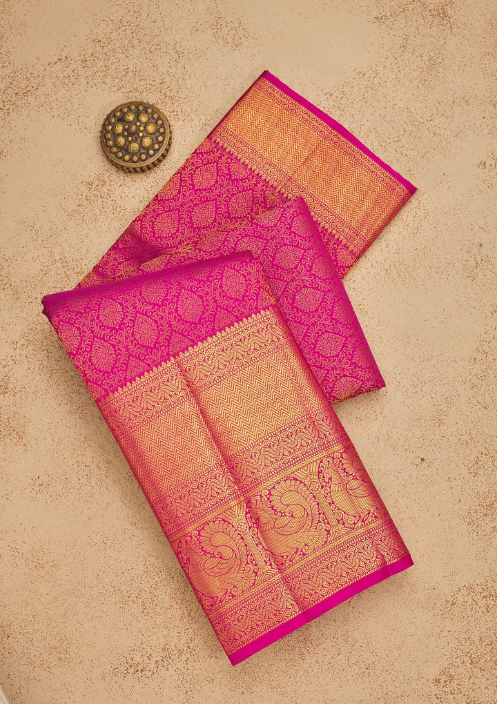Purple Zariwork Pure Silk Saree