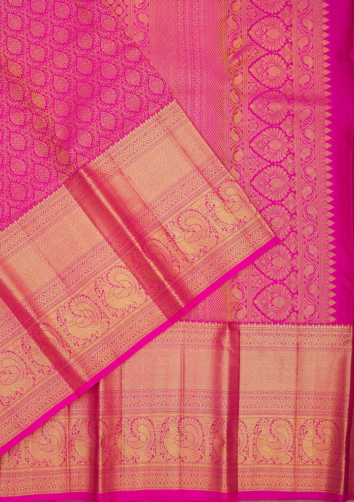Purple Zariwork Pure Silk Saree