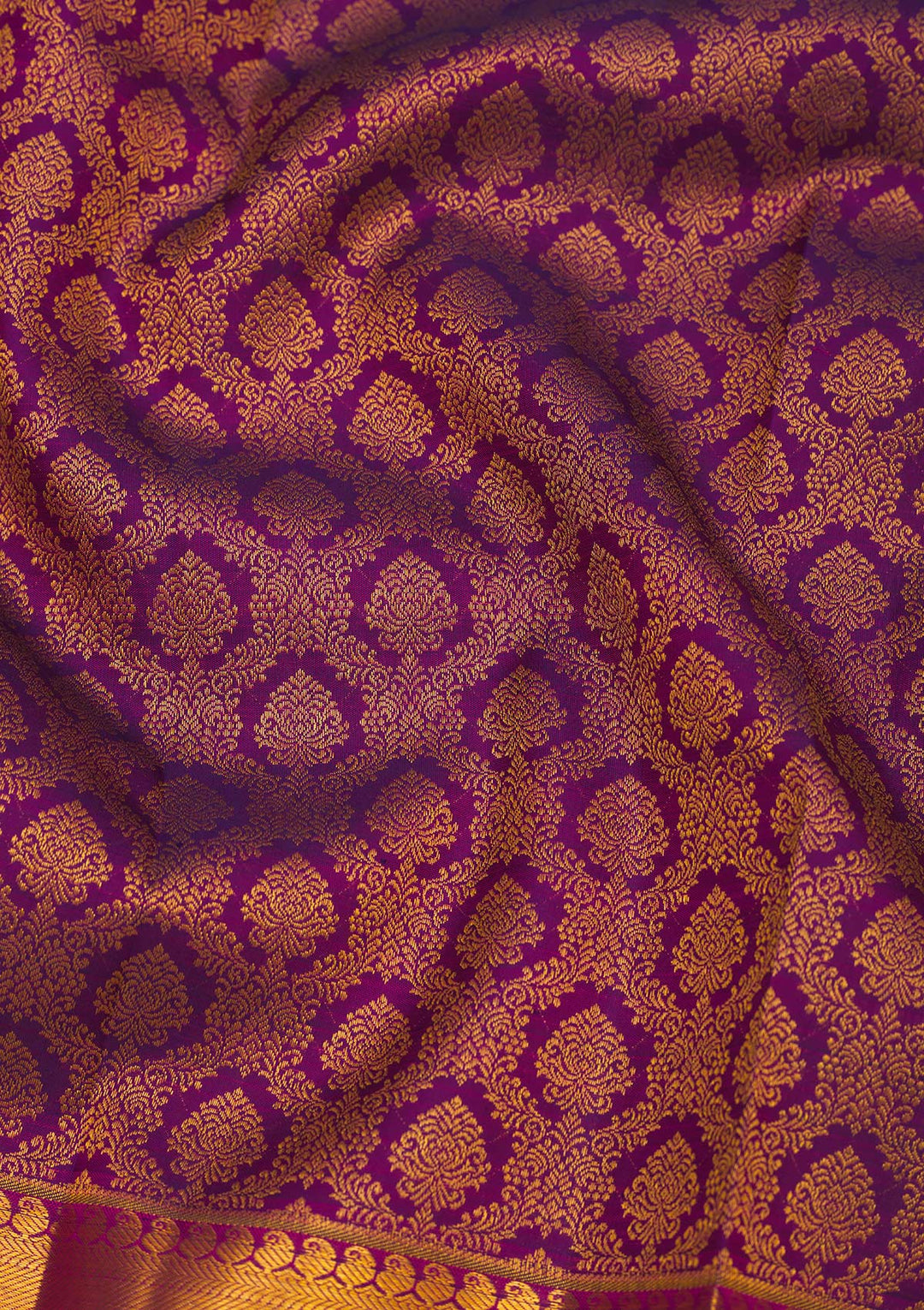 Purple Zariwork Pure Silk Saree