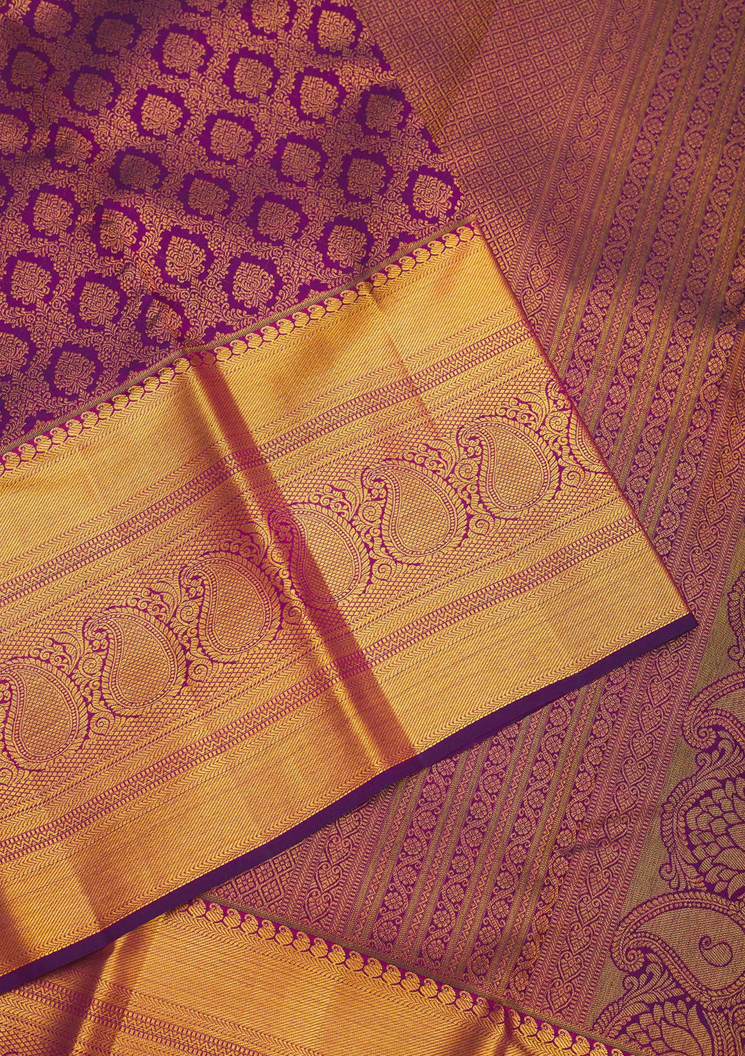 Purple Zariwork Pure Silk Saree