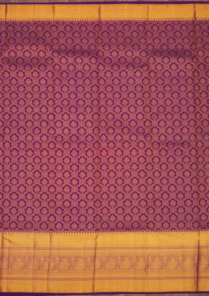Purple Zariwork Pure Silk Saree