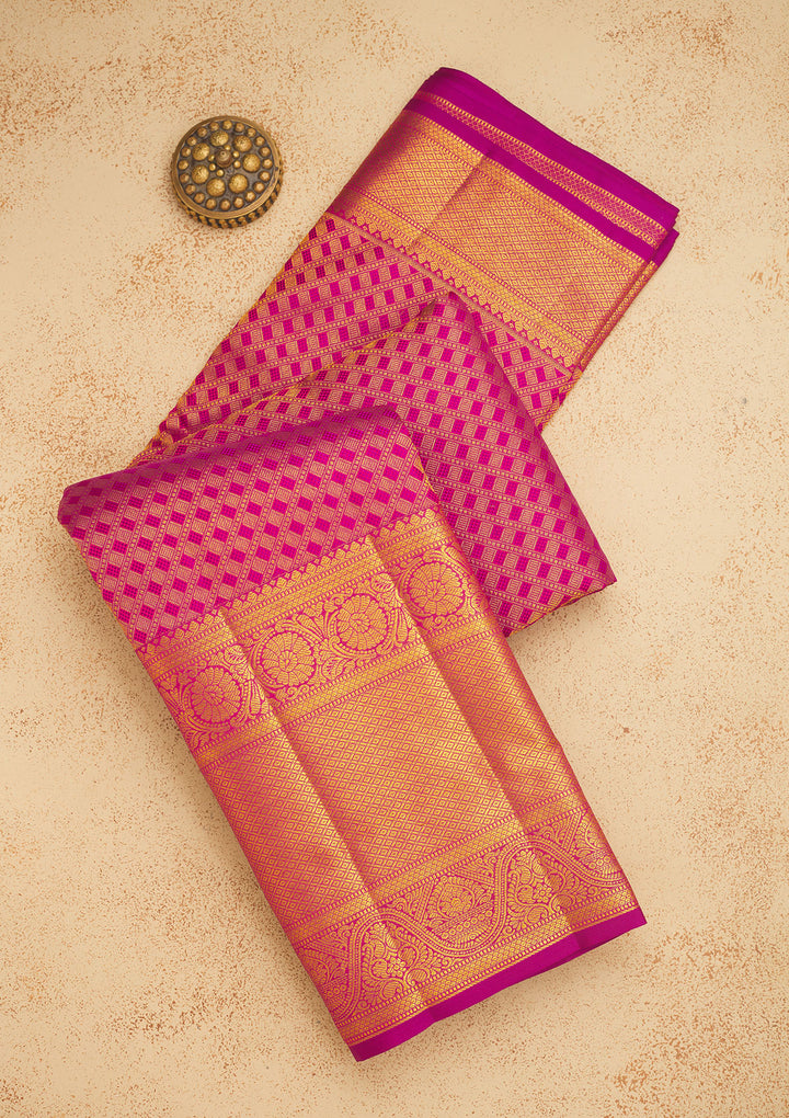 Purple Zariwork Pure Silk Saree