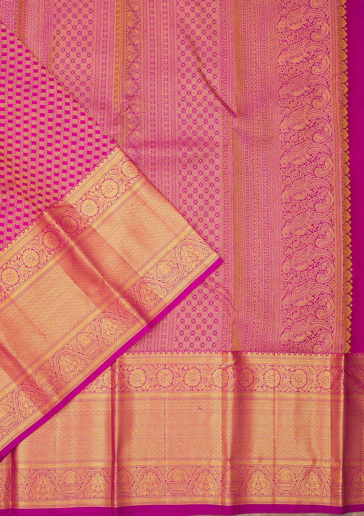 Purple Zariwork Pure Silk Saree