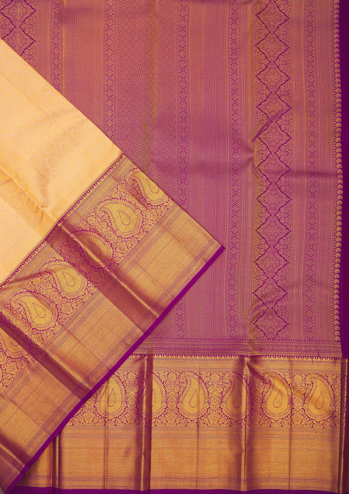 Purple Zariwork Pure Silk Saree