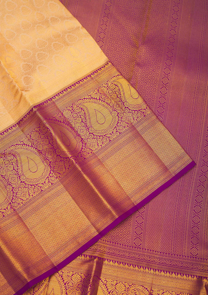 Purple Zariwork Pure Silk Saree