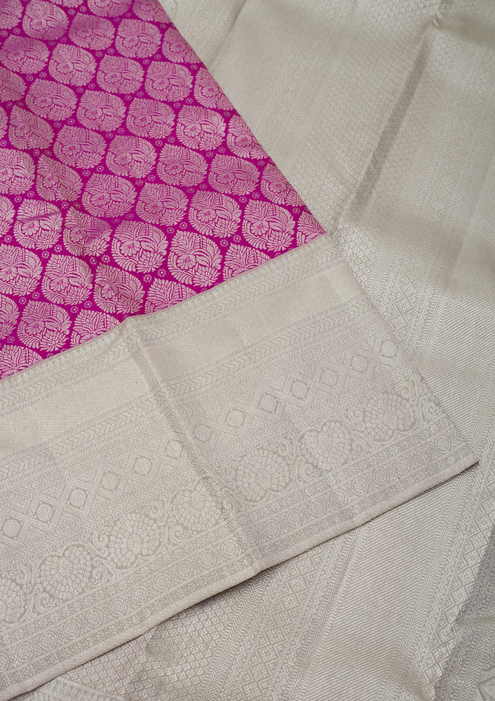 Purple Zariwork Pure Silk Saree