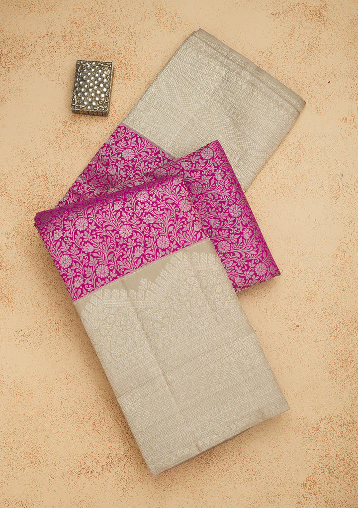 Purple Zariwork Pure Silk Saree
