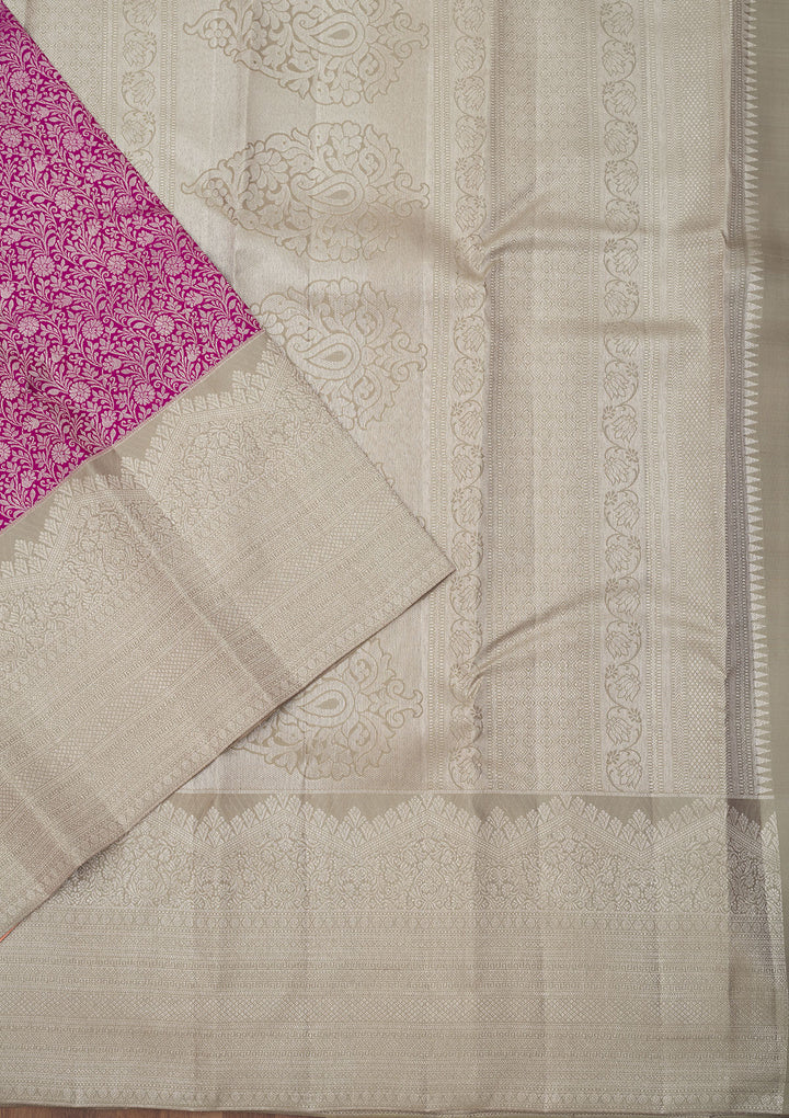 Purple Zariwork Pure Silk Saree