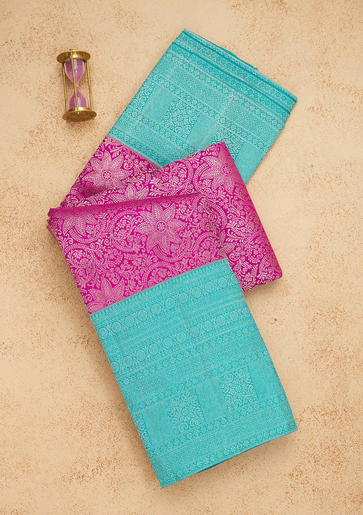 Purple Zariwork Pure Silk Saree