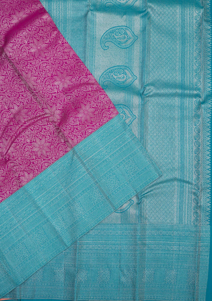 Purple Zariwork Pure Silk Saree