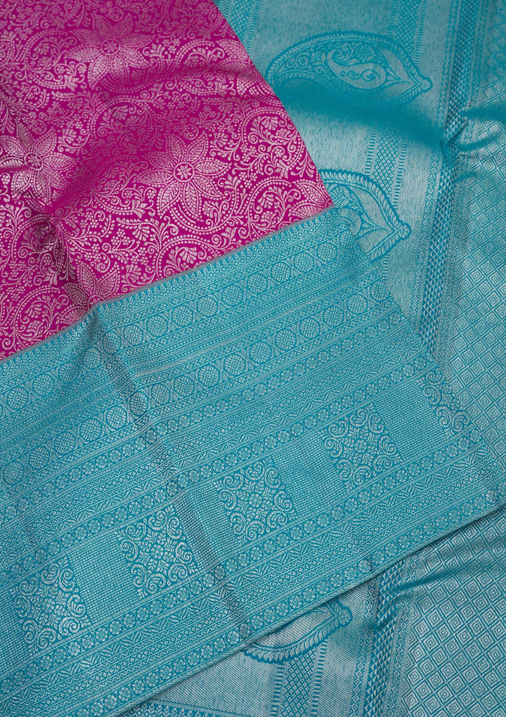 Purple Zariwork Pure Silk Saree