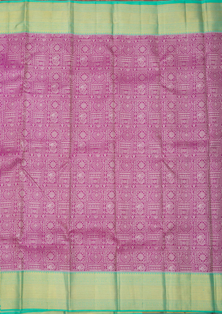 Purple Zariwork Pure Silk Saree