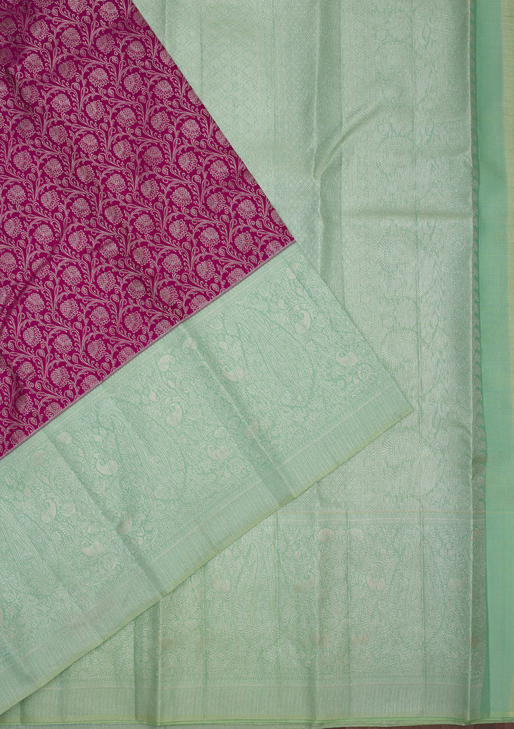 Purple Zariwork Pure Silk Saree