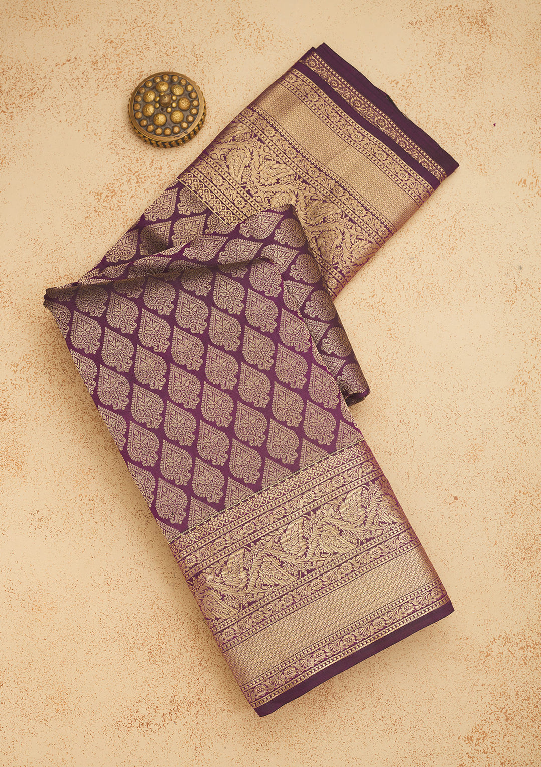 Purple Zariwork Pure Silk Saree