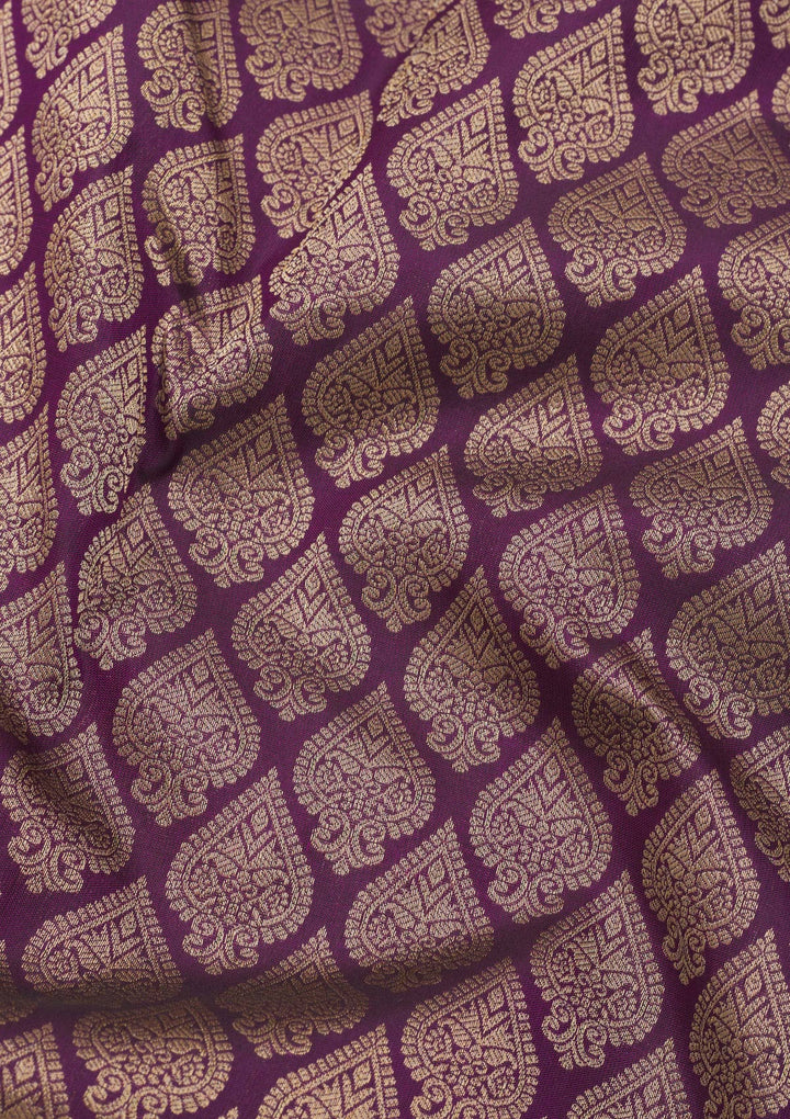 Purple Zariwork Pure Silk Saree