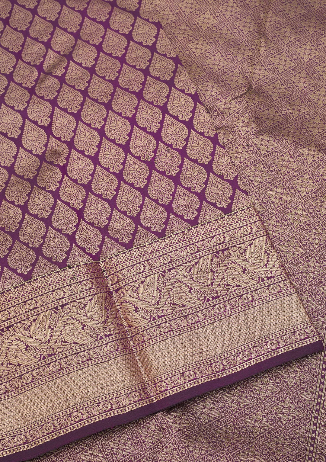 Purple Zariwork Pure Silk Saree