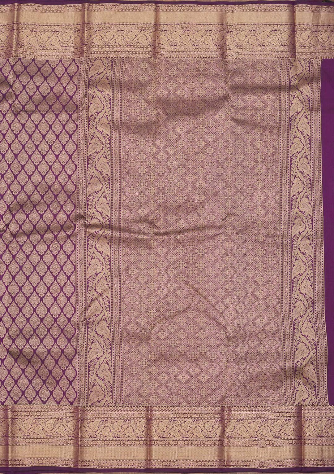 Purple Zariwork Pure Silk Saree