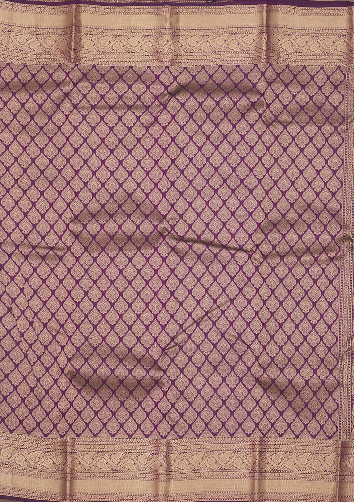 Purple Zariwork Pure Silk Saree
