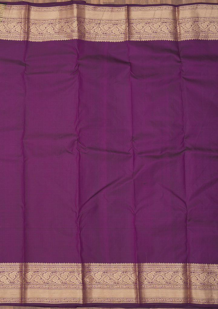 Purple Zariwork Pure Silk Saree