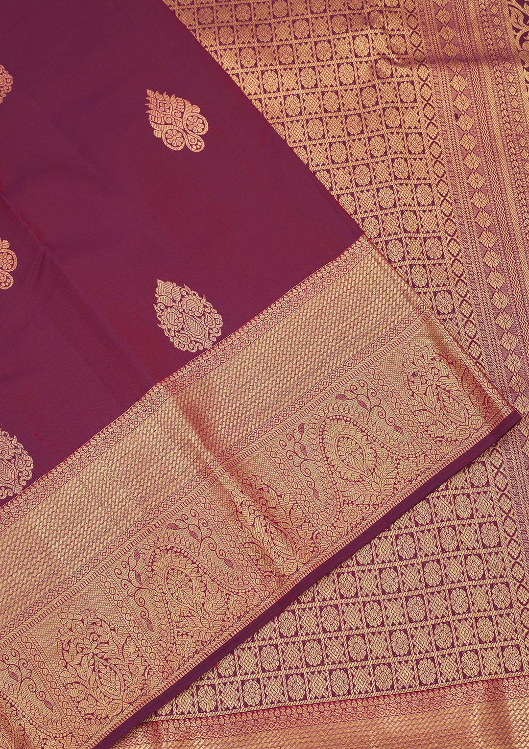 Purple Zariwork Pure Silk Saree