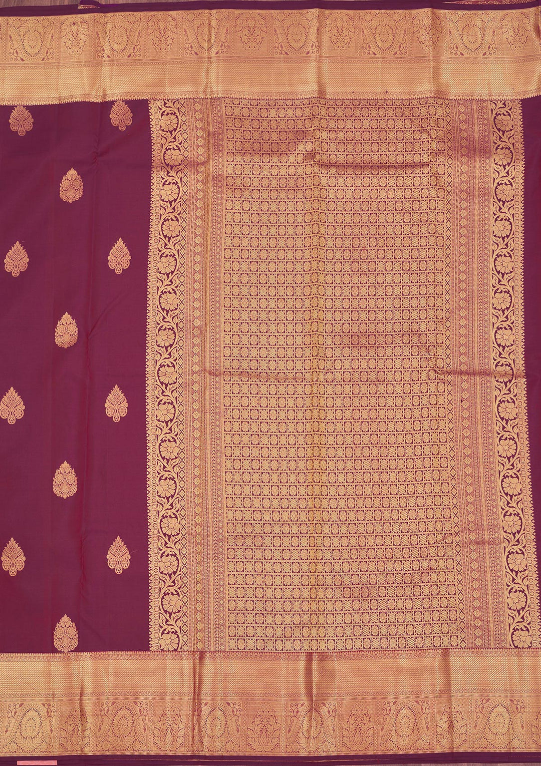 Purple Zariwork Pure Silk Saree