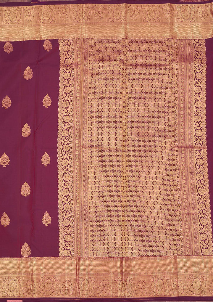 Purple Zariwork Pure Silk Saree