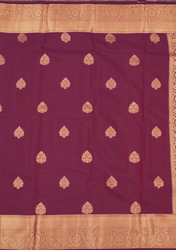 Purple Zariwork Pure Silk Saree