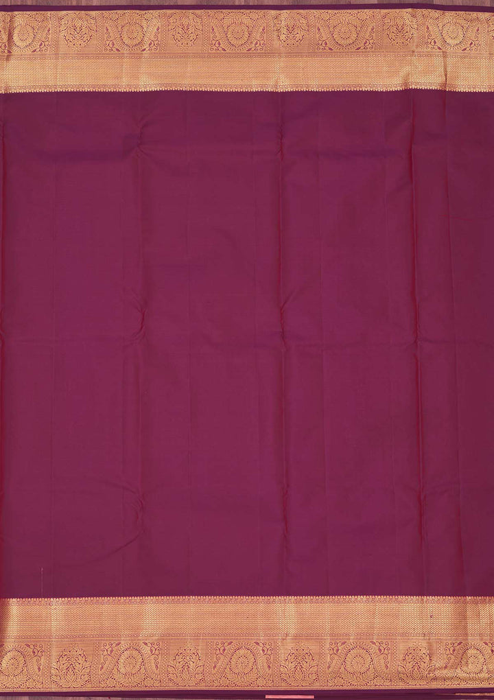 Purple Zariwork Pure Silk Saree