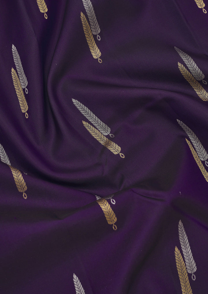 Purple Zariwork Pure Silk Saree