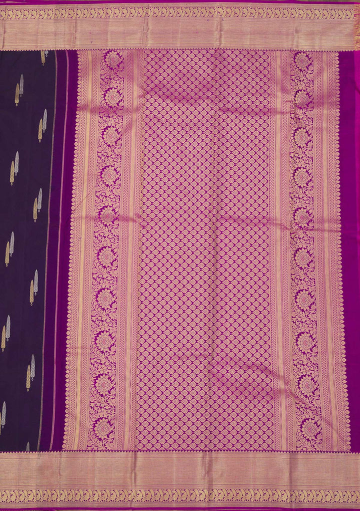 Purple Zariwork Pure Silk Saree