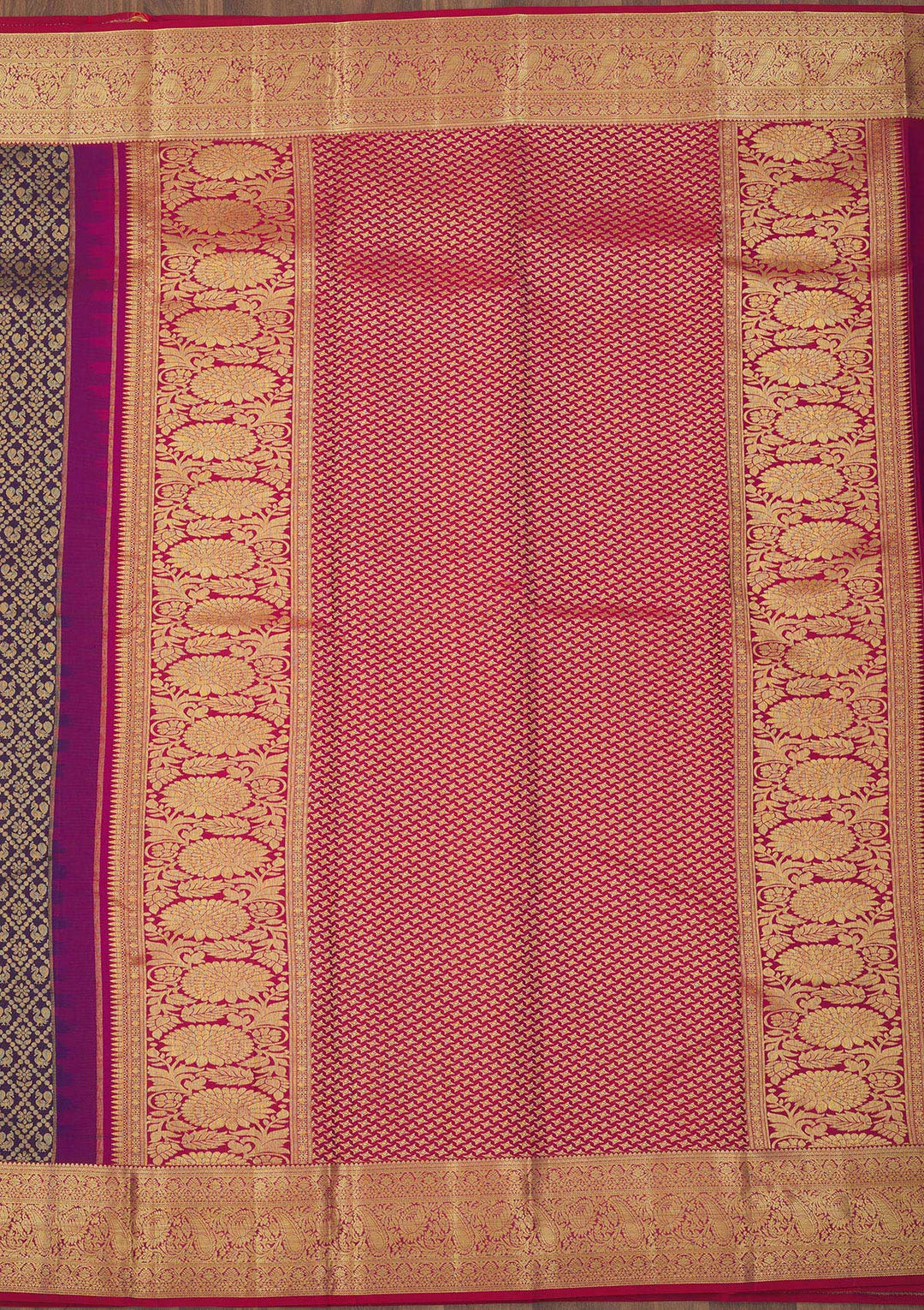 Purple Zariwork Pure Silk Saree