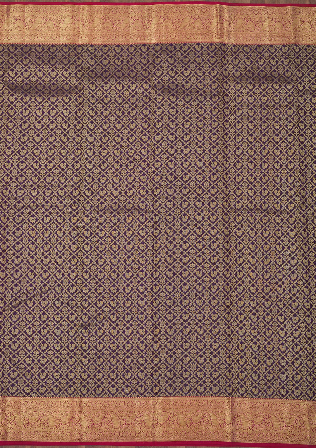 Purple Zariwork Pure Silk Saree
