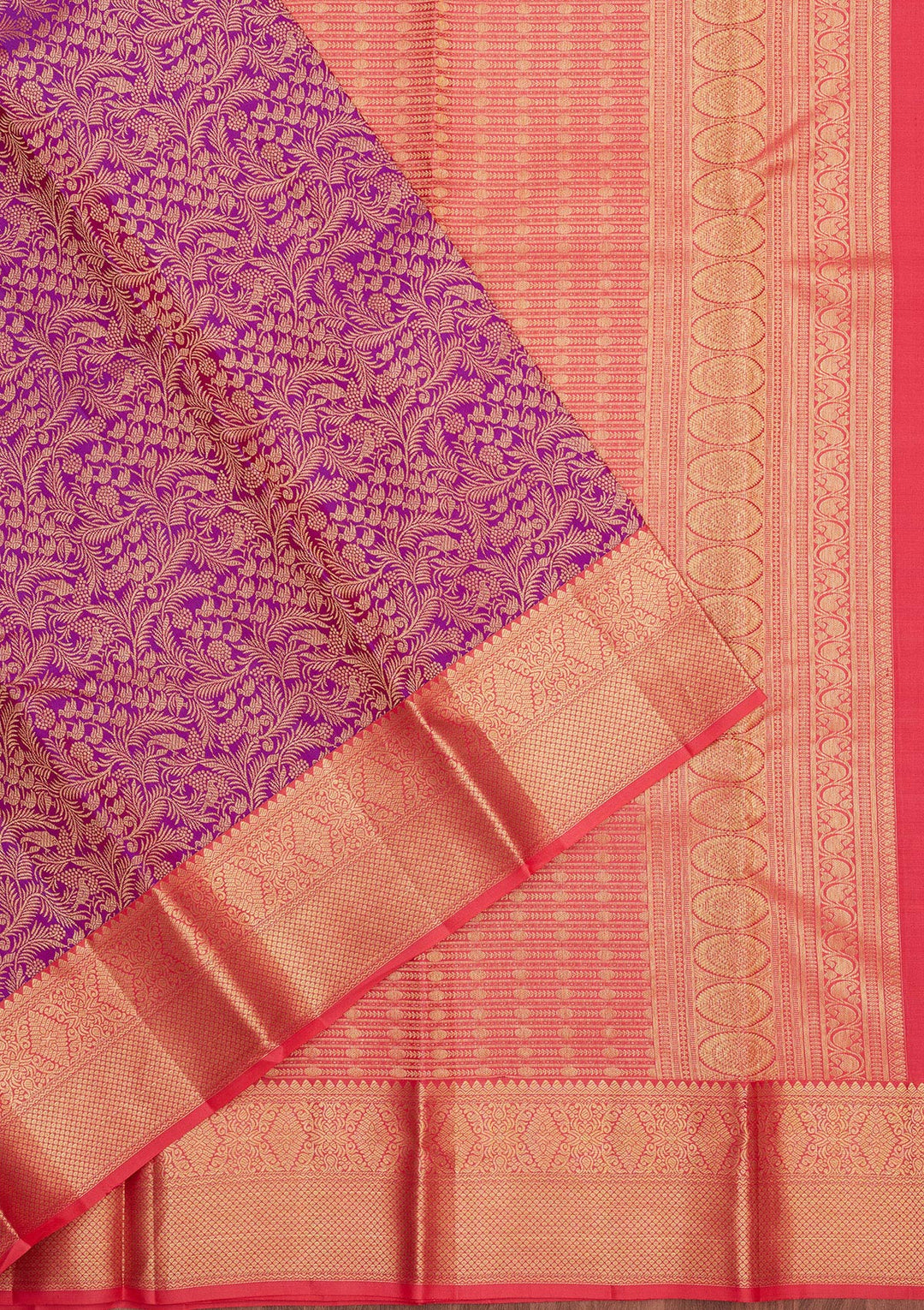 Purple Zariwork Pure Silk Saree