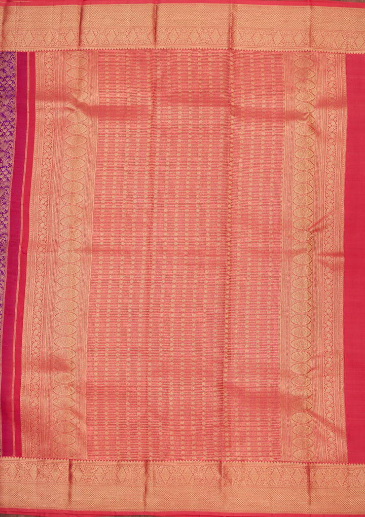 Purple Zariwork Pure Silk Saree