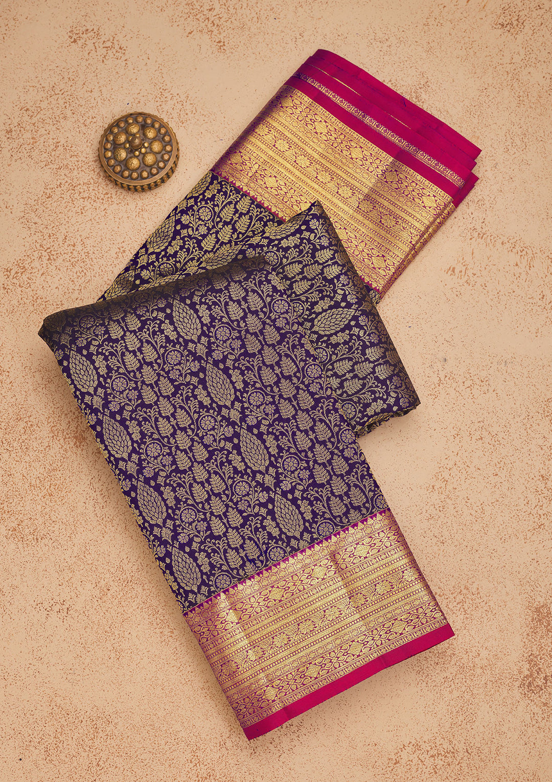 Purple Zariwork Pure Silk Saree