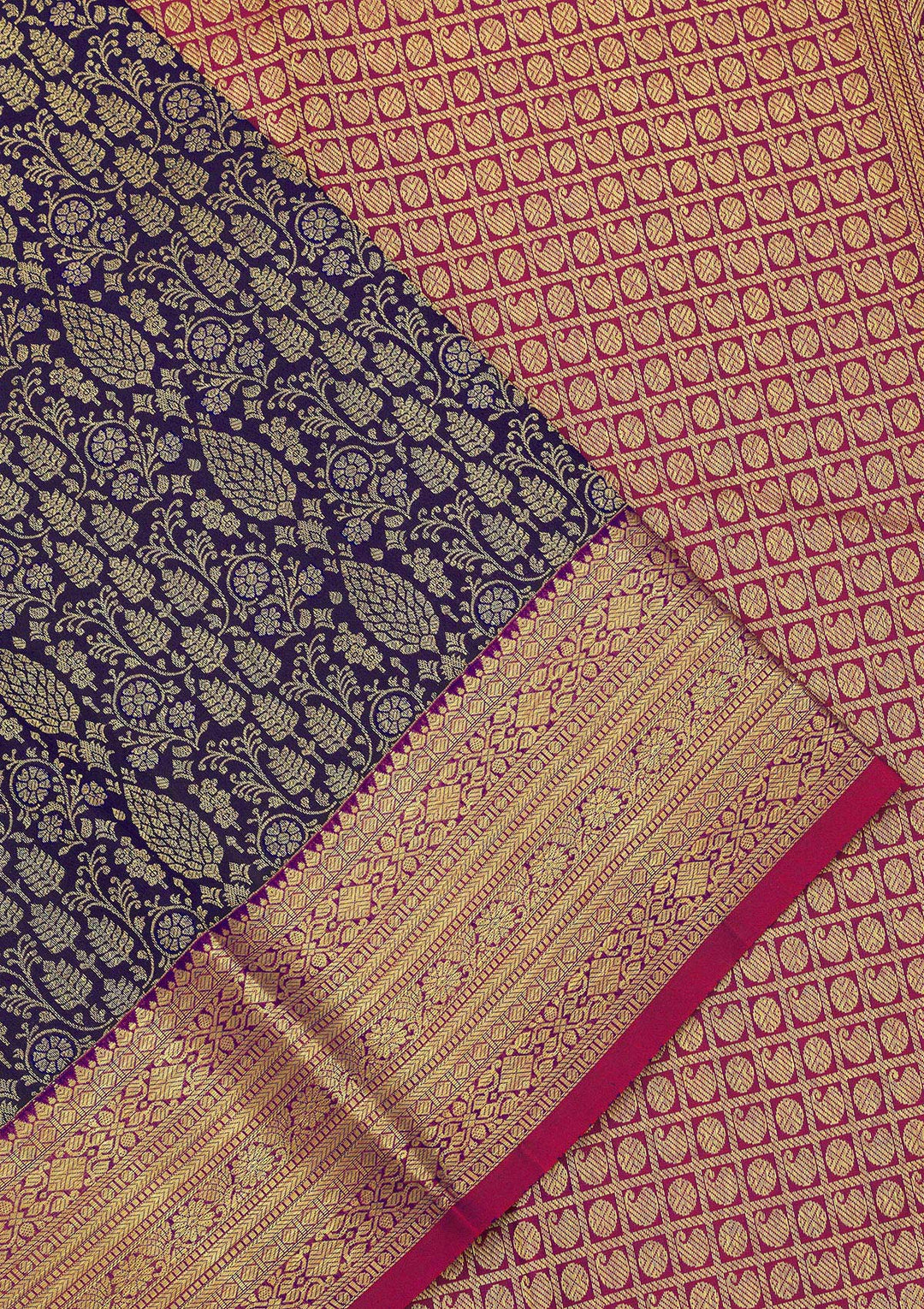 Purple Zariwork Pure Silk Saree