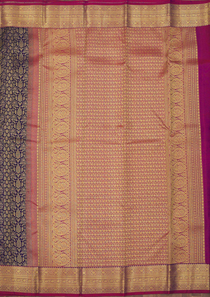 Purple Zariwork Pure Silk Saree