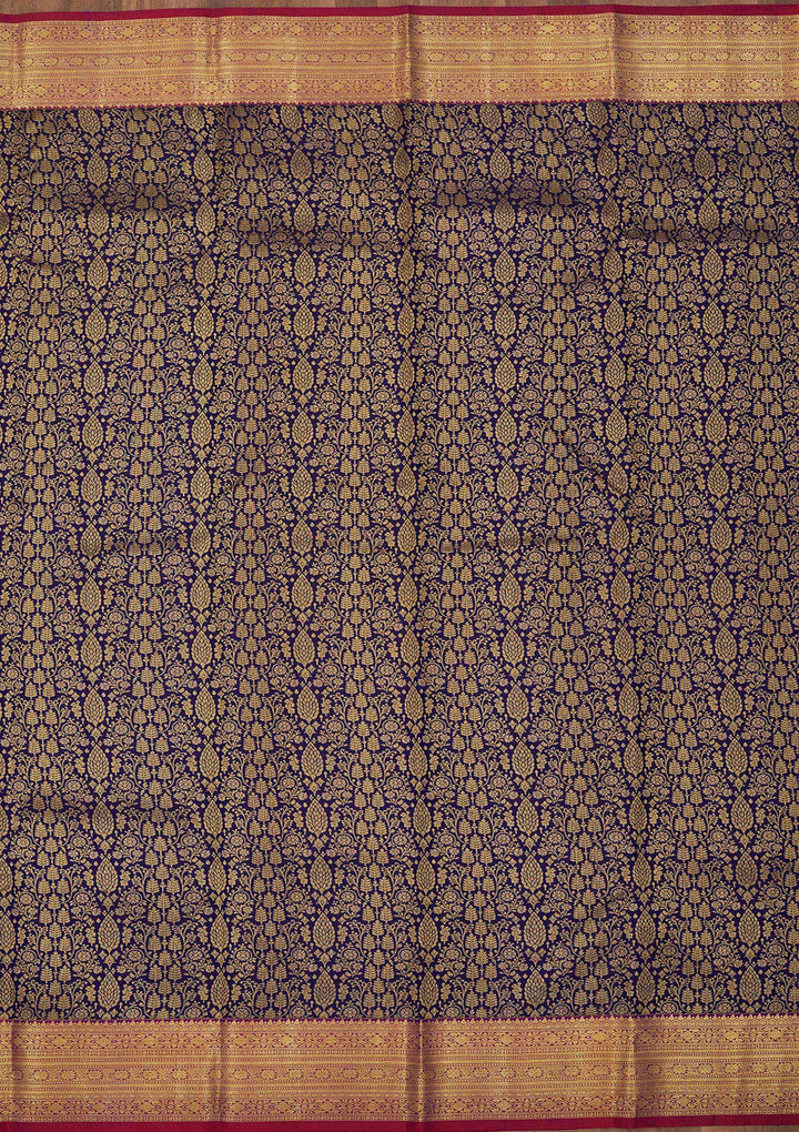Purple Zariwork Pure Silk Saree