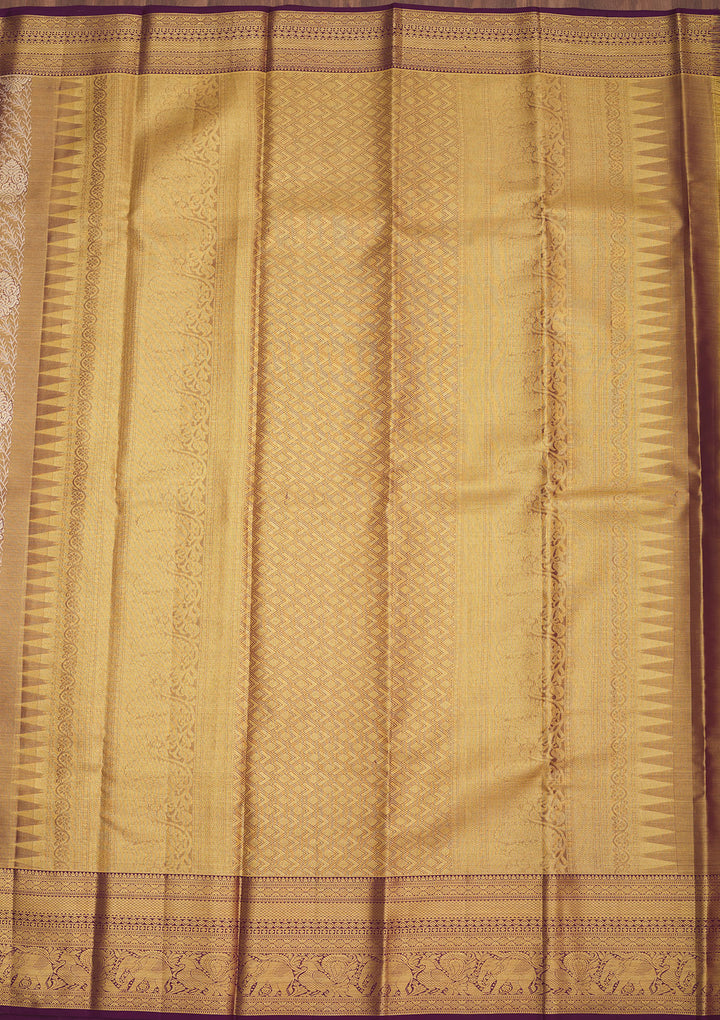 Purple Zariwork Pure Silk Saree