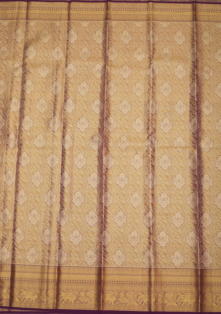 Purple Zariwork Pure Silk Saree