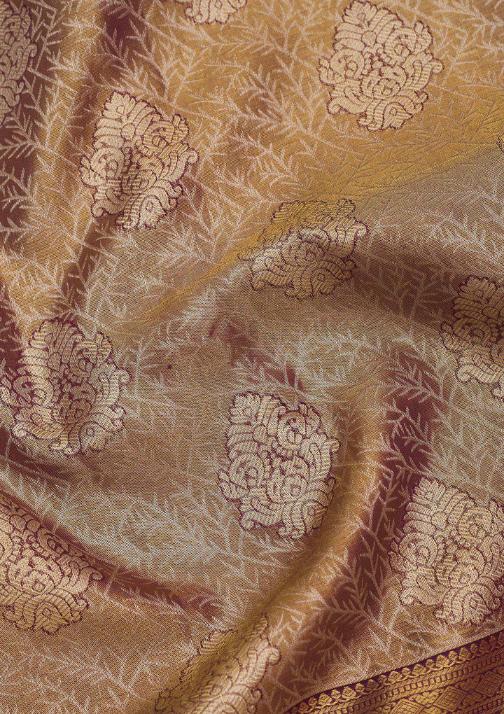 Purple Zariwork Pure Silk Saree