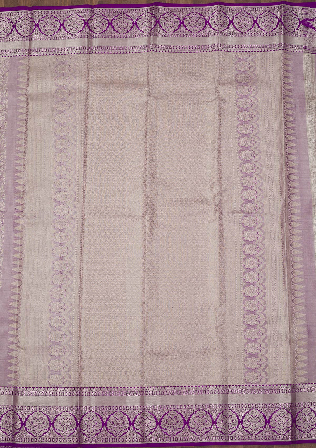 Purple Zariwork Pure Silk Saree