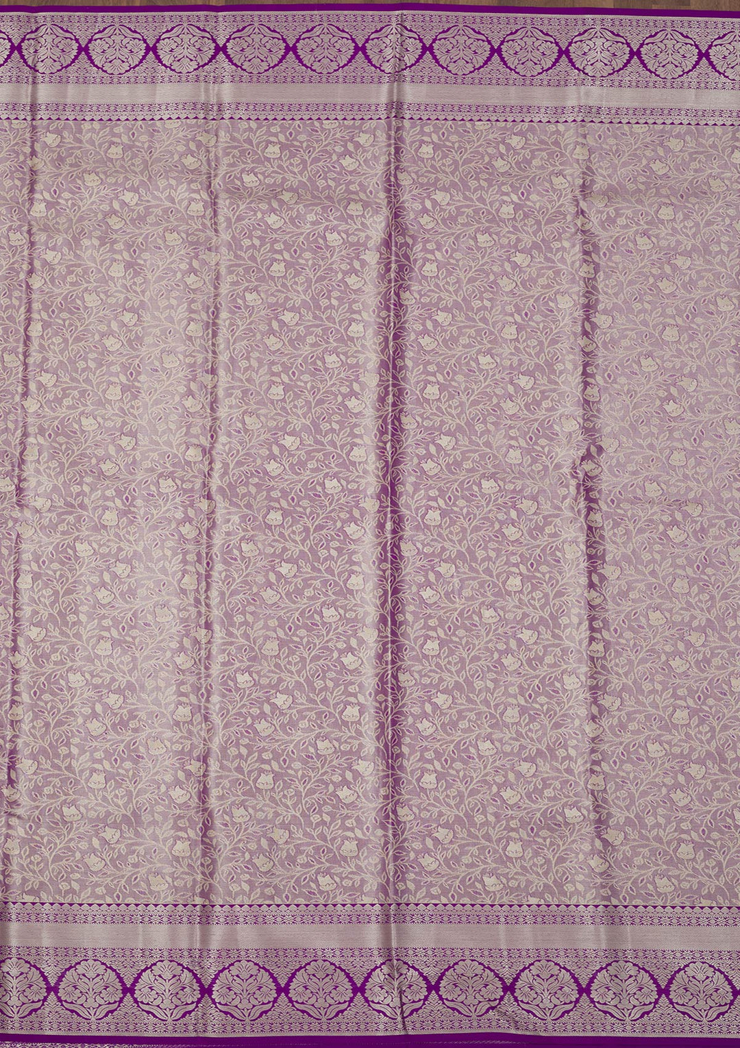 Purple Zariwork Pure Silk Saree