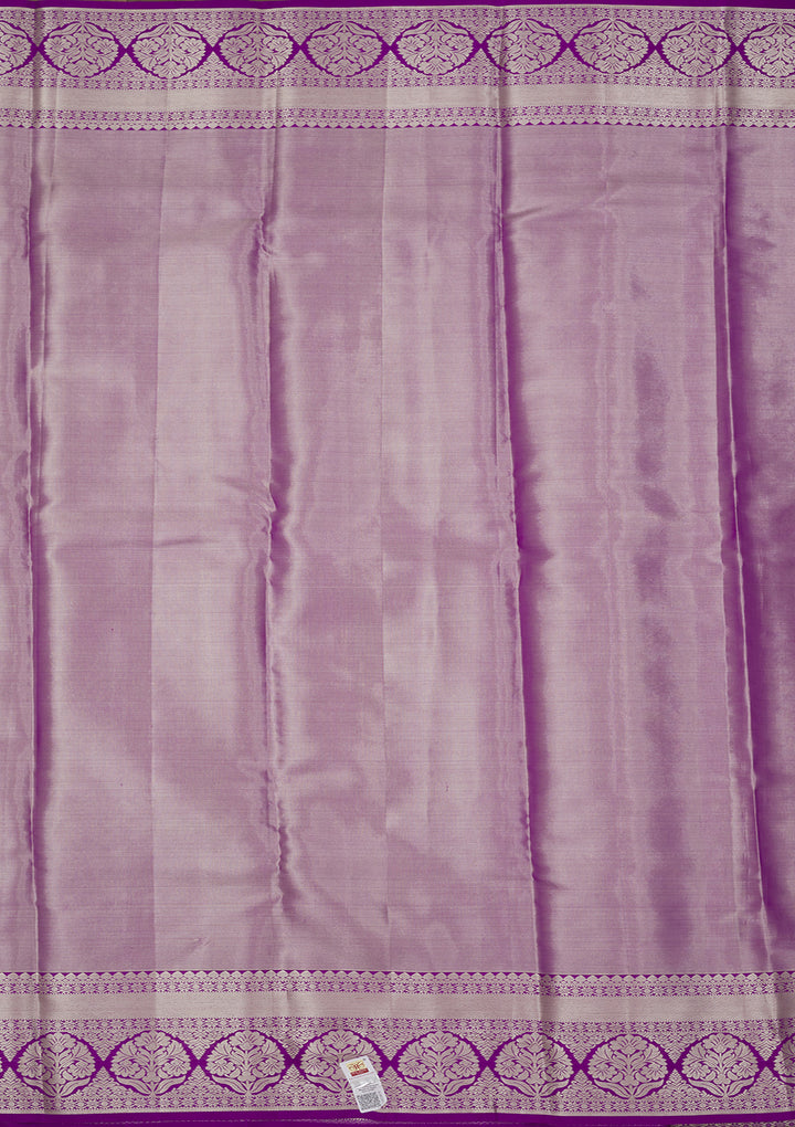 Purple Zariwork Pure Silk Saree