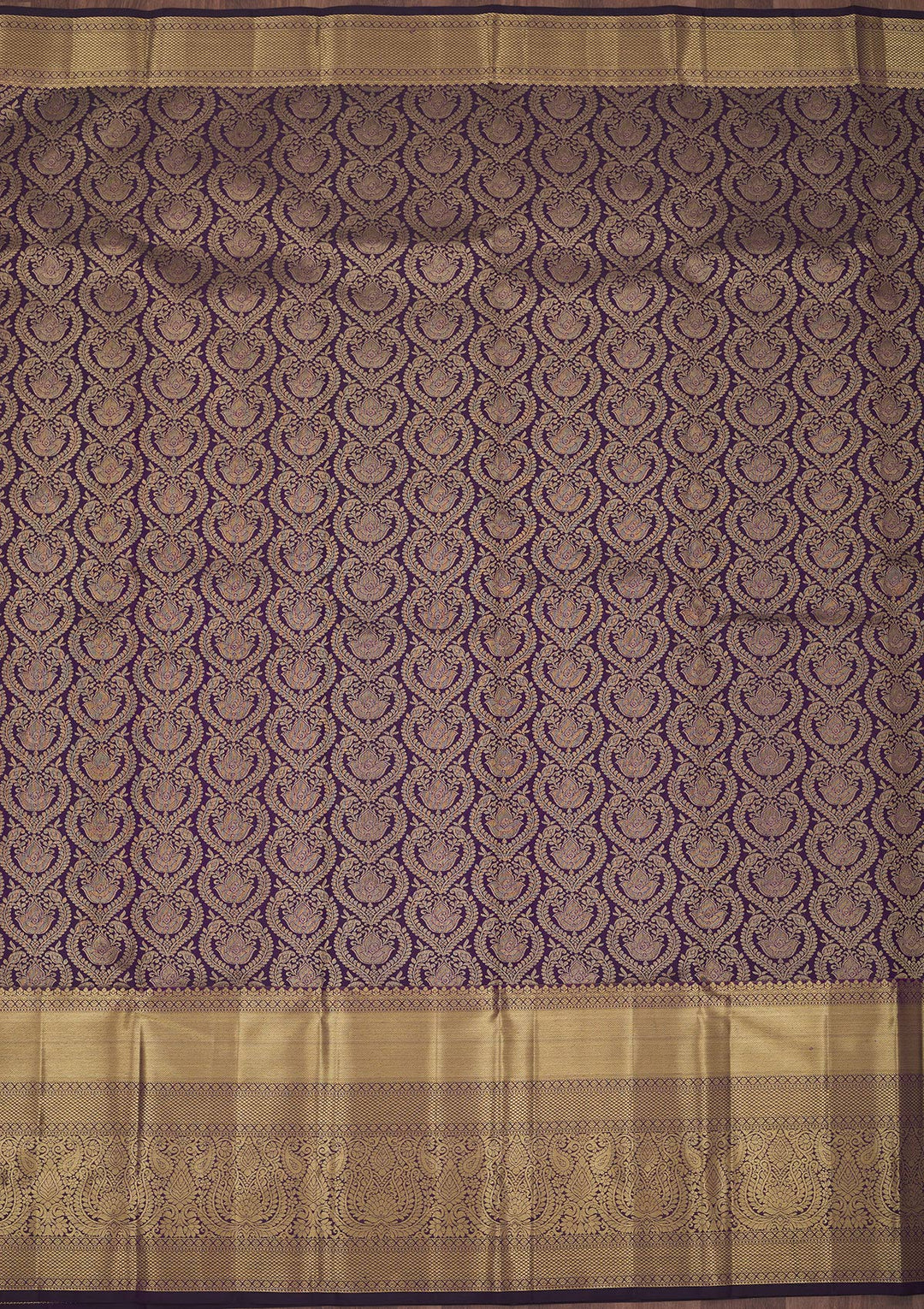 Purple Zariwork Pure Silk Saree