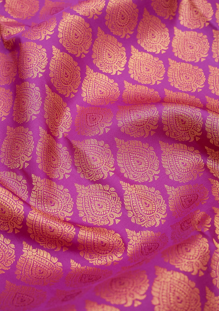 Purple Zariwork Pure Silk Saree