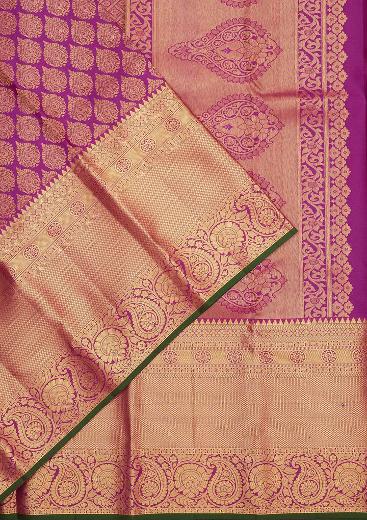Purple Zariwork Pure Silk Saree