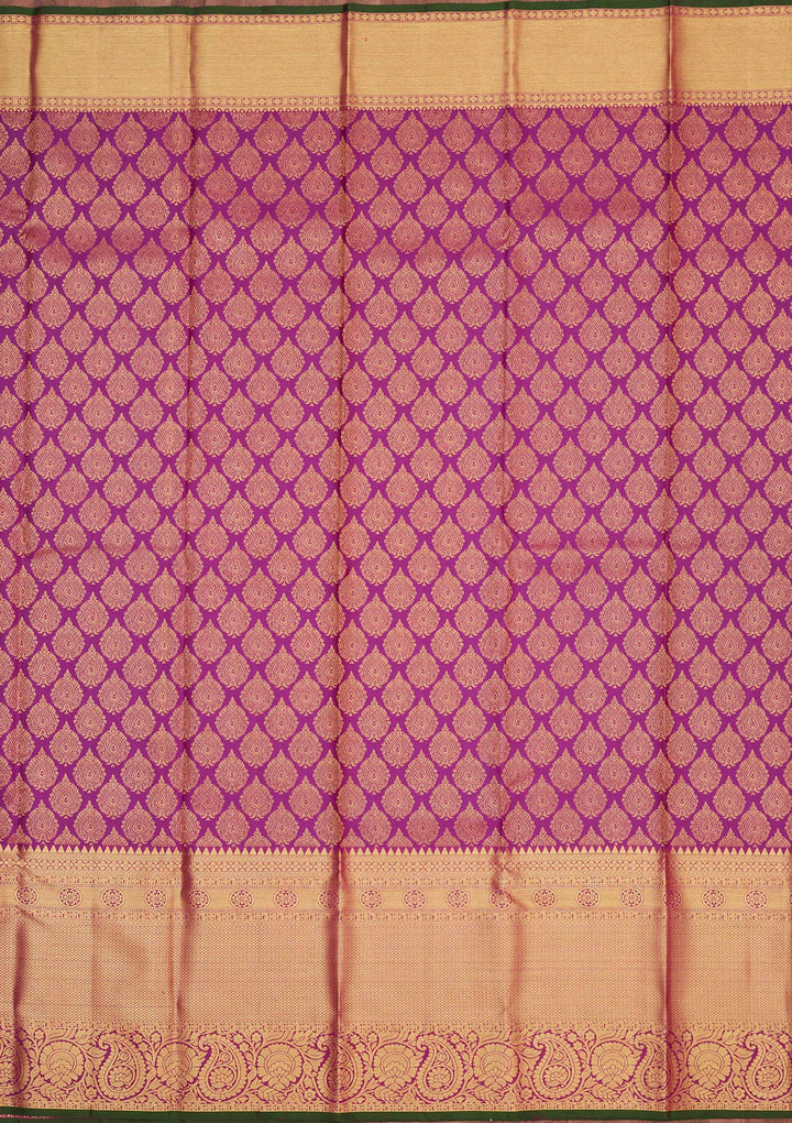 Purple Zariwork Pure Silk Saree