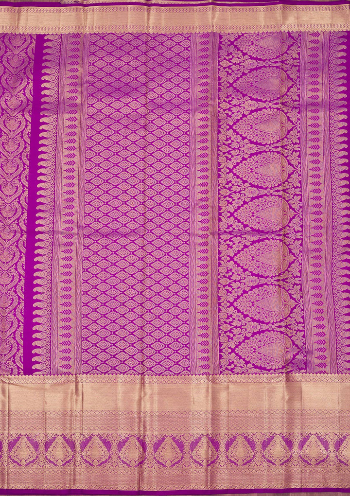 Purple Zariwork Pure Silk Saree